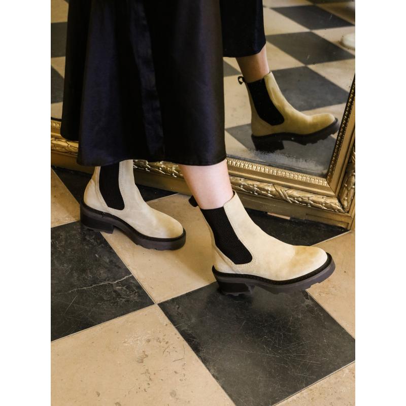 MIKE CHELSEA W - COWSUEDE - SABLE